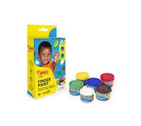 Jovi - Finger Paint, Pintura de dedos, Estuche de 6 botes de 35 ml, A partir de 2 años, A base de ingredientes naturales, Sin gluten (540B)