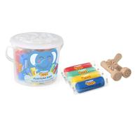 Jovi Plastilina Baby - 8 barritas de 38g 4 Colores Surtidos + 3 Sellos de Madera, sin Gluten, NO se Seca, para niños a Partir de 12 Meses (P371A)
