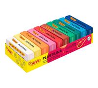 Jovi Plastilina Pack Kit de 10 Pastillas Unidades de Plastilina Colores Surtidos, Tamaño Pequeño, No se Seca, Modelable con una Gran Plasticidad, Regalo Educativo para Niños, Ideal para el Colegio,