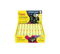 Jovi - Plastilina Que Brilla en la Oscuridad - Estuche con 18 Pastillas de 50 Gramos, Color FOSFORESCENTE (Glow in The Dark), sin Gluten (70/18G)