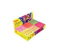 Jovi Plastilina Reusable Neon Non-Drying Modeling Clay; 1.75 oz. Bars Set of 30 5 each of 6 Neon Colors perfect for Arts and Crafts Proje