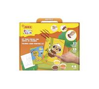 Jovi - Play&Fun - Set para pintar con arena de colores, 8 botes de arena y láminas para colorear animales, regalos y manualidades para niñas y niños a partir de 3 años (2101)