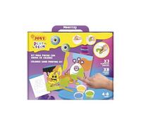 Jovi - Play&Fun - Set para pintar con arena de colores, 8 botes de arena y láminas para colorear monstruos, regalos y manualidades para niñas y niños a partir de 3 años (2103)