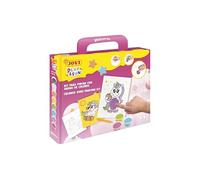 Jovi - Play&Fun - Set para pintar con arena de colores, 8 botes de arena y láminas para pintar unicornios, regalos y manualidades para niñas y niños a partir de 4 años (2105)