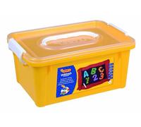 Jovi- Modelling Clay Soft Dough Blandiver, Multicolor, 5 Farben + Zahlen- und Buchstabenförmchen (474)