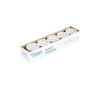 Jovi Soft Dough Blandiver, Estuche de 5 Botes, 110 g, Color Blanco (45001)
