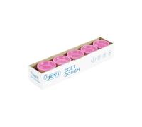 Jovi - Soft Dough Pasta Blanda, Estuche de 5 Botes de 110 g, Color Rosa (45008)