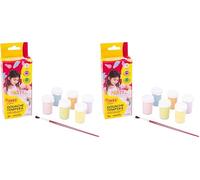 Jovi - Témpera Gouache, Estuche 6 botes, 15 mililitros, colores pastel + pincel (520P) (Paquete de 2)