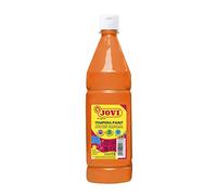 Jovi - Témpera líquida, botella de 1L, Color naranja, Formato escolar