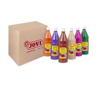 Jovi - témpera líquida, estuche 6 botes de 1l, colores secundarios,