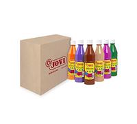 Jovi - Témpera líquida, Estuche 6 botes de 500ml, Colores Secundarios, Pintura a base de ingredientes naturales, Fácil de lavar, Sin gluten, Ideal para uso escolar (506/6B)
