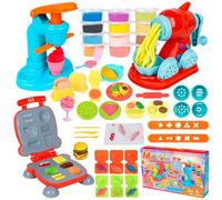 Jovicos Herramienta para amasar, accesorios de plastilina, juego de 12 latas, máquina de helado, máquina de pasta, hamburguesa, herramientas de plastilina, moldes de plastilina, regalo para niños a