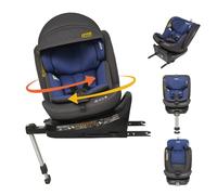 Jovikids I-size Silla Coche Bebé Grupo 0 1 2 3 ISOFIX, Giratoria 360 Universal, ECE R129, para Niños de 40-150cm, 0 Meses-12 Años, Pierna de Apoyo (Azul)