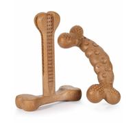 JoviQ Juguetes masticables para perros para masticadores agresivos, paquete de 2 juguetes resistentes de hueso de perro para razas pequeñas, medianas y grandes para mantenerlos ocupados (mediano