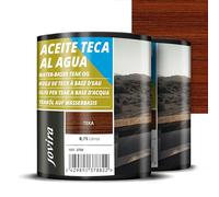 JOVIRA PINTURAS 1,5L | Aceite Teca al Agua, Protección y restauración de la madera Teca en intemperie (2X750 Mililitros, Teca) E-26-2