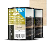 JOVIRA PINTURAS 1,5L | Aceite Teca al Agua, Protección y restauración de la madera Teca en intemperie (2X750 Mililitros, Incoloro) E-25-2