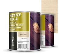 JOVIRA PINTURAS 1,5L | Aceite Teca, para madera exterior, Protección y restauración de la madera Teca en intemperie (2X750 Mililitros, Incoloro) F-28-2