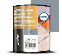 JOVIRA PINTURAS | 1 kg | Pintura Impermeabilizante Antigoteras con Fibras - Sella Goteras y Grietas - Pintura Elástica para Terrazas, Tejados y Medianeras. (750 Mililitros, Gris) F-19