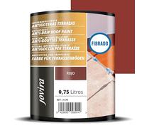 JOVIRA PINTURAS Pintura Impermeabilizante Antigoteras fibrado. Revestimiento Elástico, para Terrazas, Paredes, Medianeras y Tejados. (750 Mililitros, Rojo)