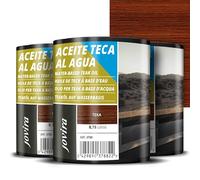 JOVIRA PINTURAS 2,25 L | Aceite Teca al Agua, Protección y restauración de la madera Teca en intemperie (3X750 Mililitros, Teca) E-26-3