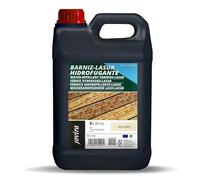 JOVIRA PINTURAS 5L - BARNIZ-LASUR Hidrofugante Protector Satinado al Agua. Protege, decora y embellece todo tipo de madera con efecto perlado. (5 Litros, Incoloro) I-36