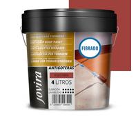 JOVIRA PINTURAS | 6 Kg| Pintura Impermeabilizante Antigoteras con Fibras - Sella Goteras y Grietas - Resistente al agua. Pintura Elástica para Terrazas, Tejados y Medianeras.(4 Litros, Rojo) A-46