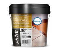 JOVIRA PINTURAS | 6 Kg | Pintura Impermeabilizante Antigoteras con Fibras - Sella Goteras y Grietas - Resistente al agua. Pintura Elástica para Terrazas, Tejados y Medianeras.(4 Litros, Blanco) A-45