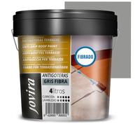 JOVIRA PINTURAS | 6Kg | Pintura Impermeabilizante Antigoteras con Fibras - Sella Goteras y Grietas - Resistente al agua. Pintura Elástica para Terrazas, Tejados y Medianeras.(4 Litros, Gris) A-47