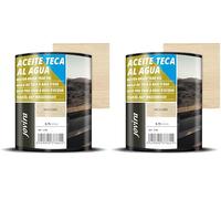 JOVIRA PINTURAS 750 ml - Aceite Teca Agua, Protección y restauración de la madera Teca en intemperie (750 Mililitros, Incoloro) E-18A (Paquete de 2)