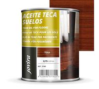 JOVIRA PINTURAS Aceite Teca Suelos 750 ml, para madera exterior, terrazas, tarima, muebles jardín, Protección, restauración y cuidado de la madera Teca en intemperie exterior. (750 Mililitros) G-25A