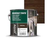 JOVIRA PINTURAS Barniz Brillante Tinte (6 colores). Barniz para madera. Protege, decora y embellece. (2,3 Litros, Nogal) D-2