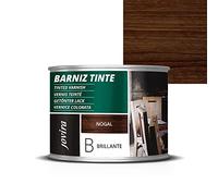 JOVIRA PINTURAS Barniz Brillante Tinte (6 colores). Barniz para madera. Protege, decora y embellece. (375 Mililitros, Nogal) D-15