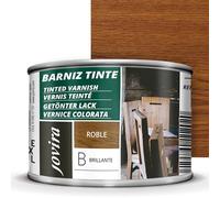 JOVIRA PINTURAS Barniz Brillante Tinte (6 colores). Barniz para madera. Protege, decora y embellece. (375 Mililitros, Roble) D-6