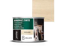 JOVIRA PINTURAS Barniz Brillante Tinte (6 colores). Barniz para madera. Protege, decora y embellece. (375 Mililitros, Incoloro) D-12