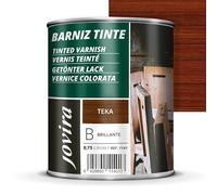 JOVIRA PINTURAS Barniz Brillante Tinte (6 colores). Barniz para madera. Protege, decora y embellece. (750 Mililitros, Teka) D-13