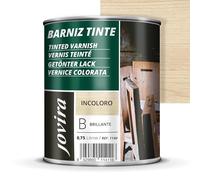 JOVIRA PINTURAS Barniz Brillante Tinte (6 colores). Barniz para madera. Protege, decora y embellece. (750 Mililitros, Incoloro) D-4
