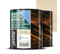 JOVIRA PINTURAS Barniz Cristal Muebles al Agua Brillante (2X750 Mililitros) G-25 A