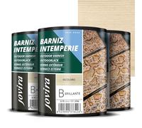 JOVIRA PINTURAS Barniz Intemperie al Agua, para el cuidado y la decoración de maderas en exterior. (3x750 Mililitros, Brillante)