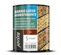 JOVIRA PINTURAS BARNIZ-LASUR Hidrofugante Protector Satinado al Agua. Protege, decora y embellece todo tipo de madera con efecto perlado. (750 Mililitros, Teka) E-32