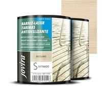 JOVIRA PINTURAS BARNIZ-LASUR Protector Antideslizante Tarimas al Agua. Protege, decora y embellece tarimas de piscinas y jardines. (2X750 Mililitros, Incoloro) F-26-2