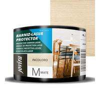 JOVIRA PINTURAS BARNIZ-LASUR Protector MATE al Agua |375 ML| Protege, decora y embellece todo tipo de madera. (375 Mililitros, Incoloro) H-7