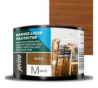 JOVIRA PINTURAS BARNIZ-LASUR Protector MATE al Agua |375 ML| Protege, decora y embellece todo tipo de madera. (375 Mililitros, Roble) G-9
