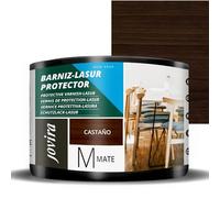 JOVIRA PINTURAS BARNIZ-LASUR Protector MATE al Agua |375 ML| Protege, decora y embellece todo tipo de madera. (375 Mililitros, Castaño) G-17