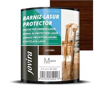 JOVIRA PINTURAS BARNIZ-LASUR Protector MATE al Agua |750 ML| Protege, decora y embellece todo tipo de madera. (750 Mililitros, Castaño) G-18