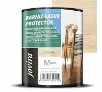 JOVIRA PINTURAS BARNIZ-LASUR Protector MATE al Agua |750 ML| Protege, decora y embellece todo tipo de madera. (750 Mililitros, Incoloro) F-14