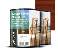 JOVIRA PINTURAS BARNIZ-LASUR Protector Mate al Agua. Protege, decora y embellece todo tipo de madera. (2x750 Mililitros, Teka) F-11-2