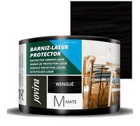 JOVIRA PINTURAS BARNIZ-LASUR Protector Mate al Agua. Protege, decora y embellece todo tipo de madera. (375 Mililitros, Wengué) F-6