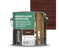 JOVIRA PINTURAS. BARNIZ LASUR PROTECTOR SATINADO (7 colores) Protege, decora y embellece todo tipo de madera (2,3 Litros, Wengue) D-03C