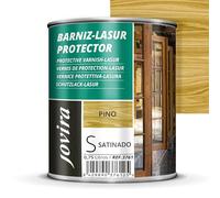 JOVIRA PINTURAS BARNIZ-LASUR PROTECTOR SATINADO (7 colores) Protege, decora y embellece todo tipo de madera (750 Mililitros, Pino) D-04