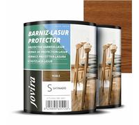 JOVIRA PINTURAS BARNIZ-LASUR Protector Satinado al Agua. Protege, decora y embellece todo tipo de madera. (2x750 Mililitros, Roble)